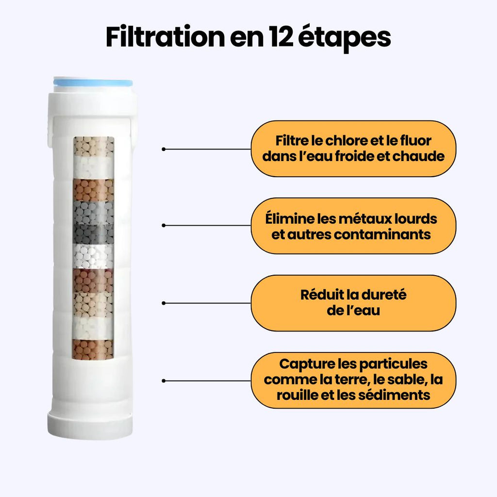 Pommeau de douche filtrant