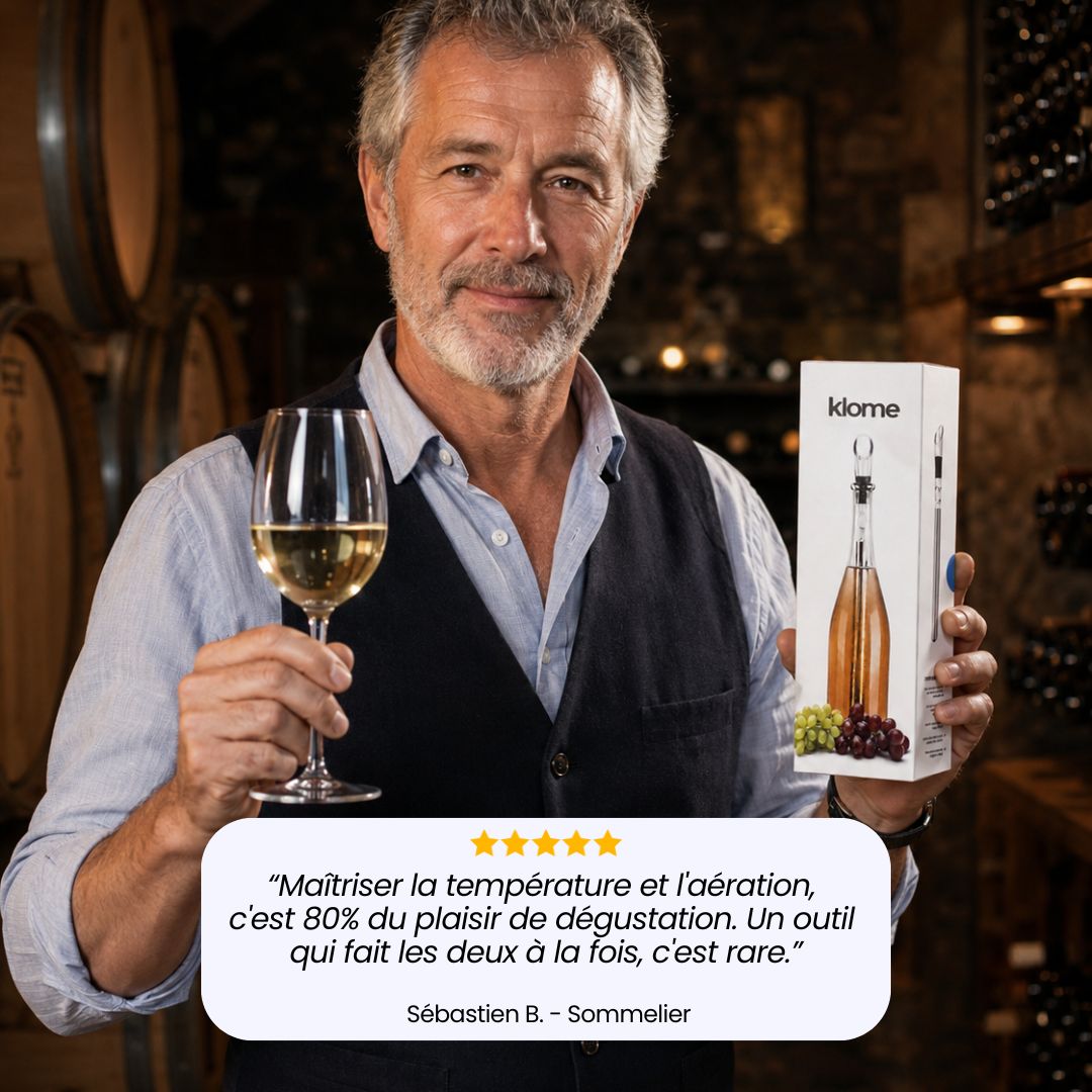 Refroidisseur & Aérateur de vin - Fini le vin tiède